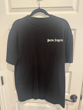 Palm Angels Black Short-Sleeve Logo Tee